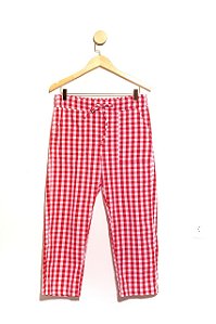 Calça Midi Vichy Vermelho