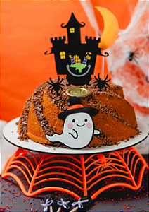 Bolo caseiro de cenoura - Halloween