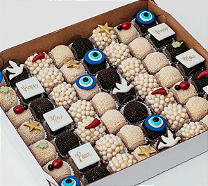 Caixa de brigadeiros personalizados - Ano novo