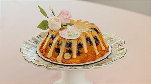 Bolo Caseiro de Limão e Mirtilo - Dia das Mães