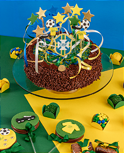 Kit Festa Torta Raphs de Brigadeiro - Copa do Mundo