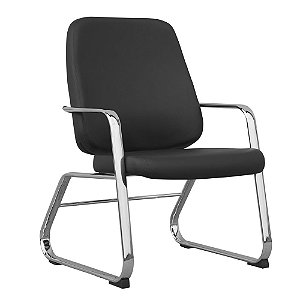 Cadeira Diretor Plus Size Suprema Fixa Cromada Amaflex - Amaflex Cadeiras