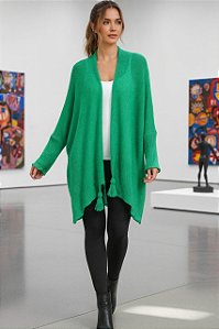 Cardigan Feminino Verde em Tricô