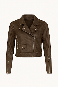 Jaqueta  Biker Feminina com Zíperes