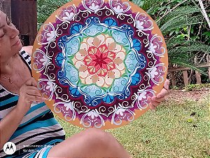 Quadro decorativo de mandala em mdf