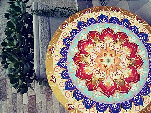 Quadro decorativo de mandala em mdf