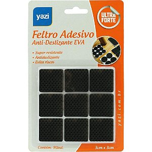 Acessório Para Casa Feltro Ades Anti-Desl Qd.3cm Bl.c/09 20596 Yangzi