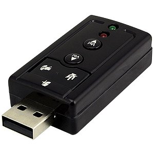 Adaptador Placa De Som Usb 7.1 Entr. P2 Un 015-0063 Santana Centro