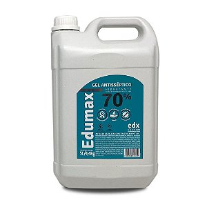 Álcool 70 Gel Antisséptico 70° 5l Un Pa.10.5000.0040 Edumax