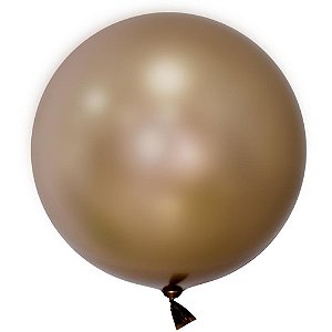 Balão Bubble Cromado Ouro 60cm Un 758 Mundo Bizarro