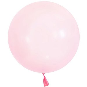 Balão Bubble Transparente Rosa 60cm Un 756 Mundo Bizarro