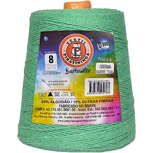 Barbante Colorido 600g 4/8 Fios 420m Verde Bande Un  Barb. Piratininga