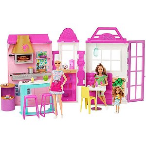 Barbie Estate Restaurante Com Boneca Un Hbb91 Mattel