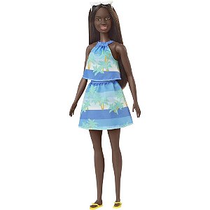 Barbie Fashion Lto Print Top And Skirt Un Grb37 Mattel