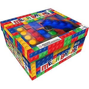 Brinquedo Para Montar Mega Bricks 24 Pecas Grandes Caixa 2210 Pais E Filhos