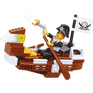 Brinquedo Para Montar Pirata Blocks 96 A 103pc Sort Un Bk005 Polibrinq
