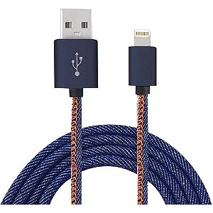 Cabo Usb Flat Tape C 3.0a 1,0m Jeans Un Xc-Cd-33 Flex