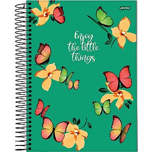 Caderno 10x1 Capa Dura Flower Power 160fls. Pct.C/04 71267-22 Jandaia