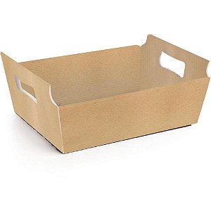 Cesta De Papel Kraft Tam Mg 27x18,5x9,5cm Pct.C/10 13100246 Cromus