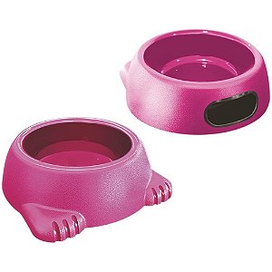 Comedouro Para Pet Glamour Rosa 260ml Un 01203 Furacão Pet