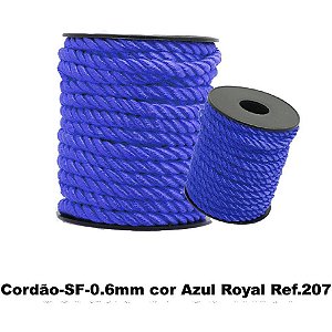 Cordão São Francisco Azul Royal 207 C/10m. 4mm Rolo Cordao-207 Nybc