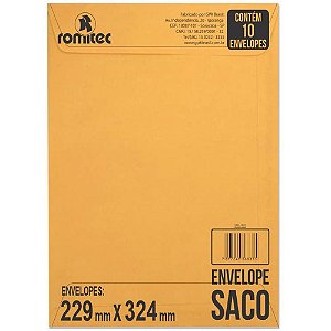 Envelope Saco Ouro 229x324 75grs. Ko32 Bl.c/10 180r Romitec