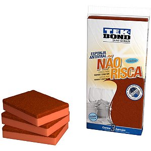 Esponja Para Limpeza Não Risca Laranja Pack C/03 Bl.c/03 14361000344 Tekbond