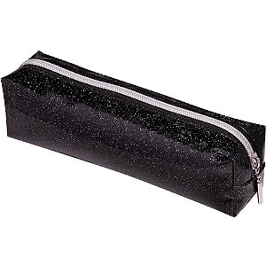 Estojo Tecido Glitter Pq 1ziper Preto Un Et0502 Brw