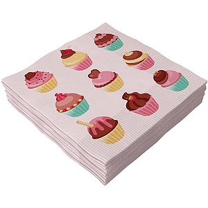 Guardanapo Para Decoupage Cupcake 33x33cm Pct.C/20 5087 Make+