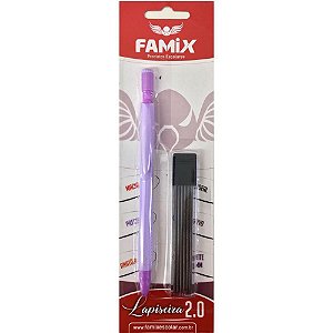 Lapiseira 2.0mm Lilás + Refil Grafite Blister Fls08 Famix