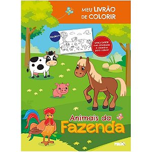 Livro Infantil Colorir Animais Da Fazenda Livro Tapet Un 94920 Ciranda