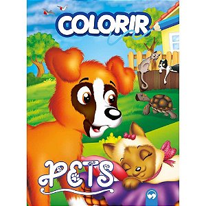 Livro Infantil Colorir Pets 12pgs Un 9296 Vale Das Letras