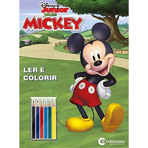 Livro Infantil Colorir Pop Mickey Ler E Colorir 16p Un 020650202 Culturama