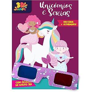 Livro Infantil Colorir Unicórnios 3d Magic 16pgs Un D8065 Dcl
