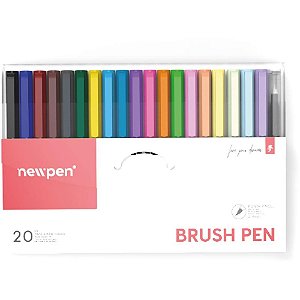 Marcador Artístico Brush Pen 13cores+6pastel+1ble Estojo 17.039 Newpen