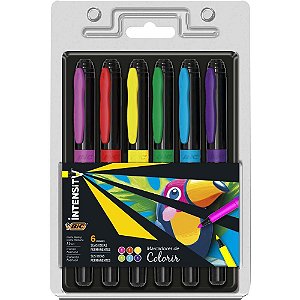 Marcador Artístico Felt Pen C/6 Cores Sortidas Blister 971135 Bic