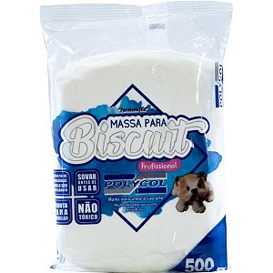 Massa De Porcelana Fria Biscuit 500g Natural Un Msc500n-100 Polycol