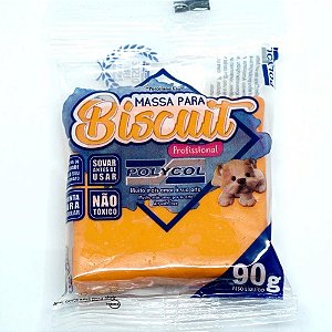 Massa De Porcelana Fria Biscuit 90g Laranja Cx.C/12 Msc90n-191 Polycol