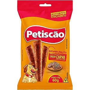 Petisco Para Pet Bifinho Carne Palito 60g Pacote 32861 Petiscao