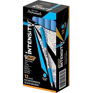 Pincel Marcador Permanente Marking Fashion 1.1mm Azul Cx.C/12 971158 Bic