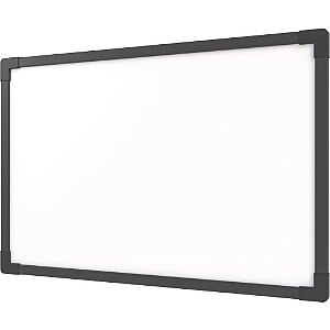 Quadro Branco Moldura Madeira 60x40cm Uv Mdf Soft Preto Pct.C/02 4095 Stalo