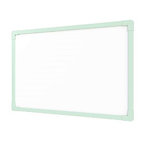 Quadro Branco Moldura Madeira 60x40cm Uv Mdf Soft Verde Agua Pct.C/02 4086 Stalo