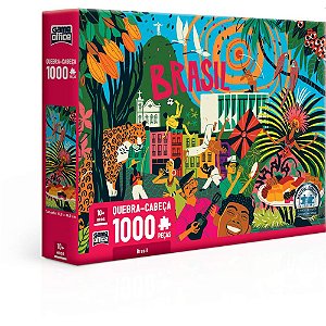 Quebra-cabeça Cartonado Brasil 1000pcs Un 2821 Toyster