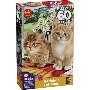 Quebra-cabeça Cartonado Gatinhos Fofinhos P60 Un 4074 Grow