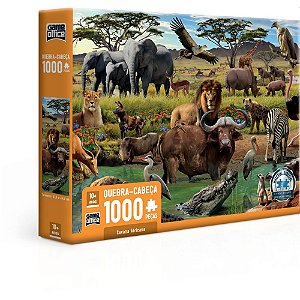 Quebra-cabeça Cartonado Savana Africana 1000pcs Un 2819 Toyster