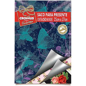 Saco Metalizado 20x30cm Feminino Sortido 20x29cm Pct.C/50 99003110 Cromus