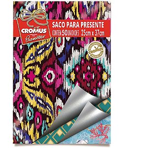 Saco Metalizado 35x55cm Casual Sortido 35x54cm Pct.C/50 99003127 Cromus