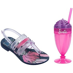 Sandália Infantil Barbie Milkshake N.30 Azul Un 22460-N30 Grendene