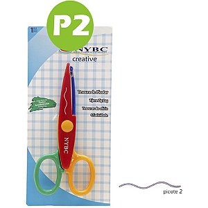 Tesoura Artesanal Picotar Zig Zag Pontiagudo Blister Tesoura-P2 Nybc