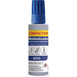 Tinta Marcador Quadro Branco Reabastecedor 030 Azul Cx.C/12 2431001-Az Compactor